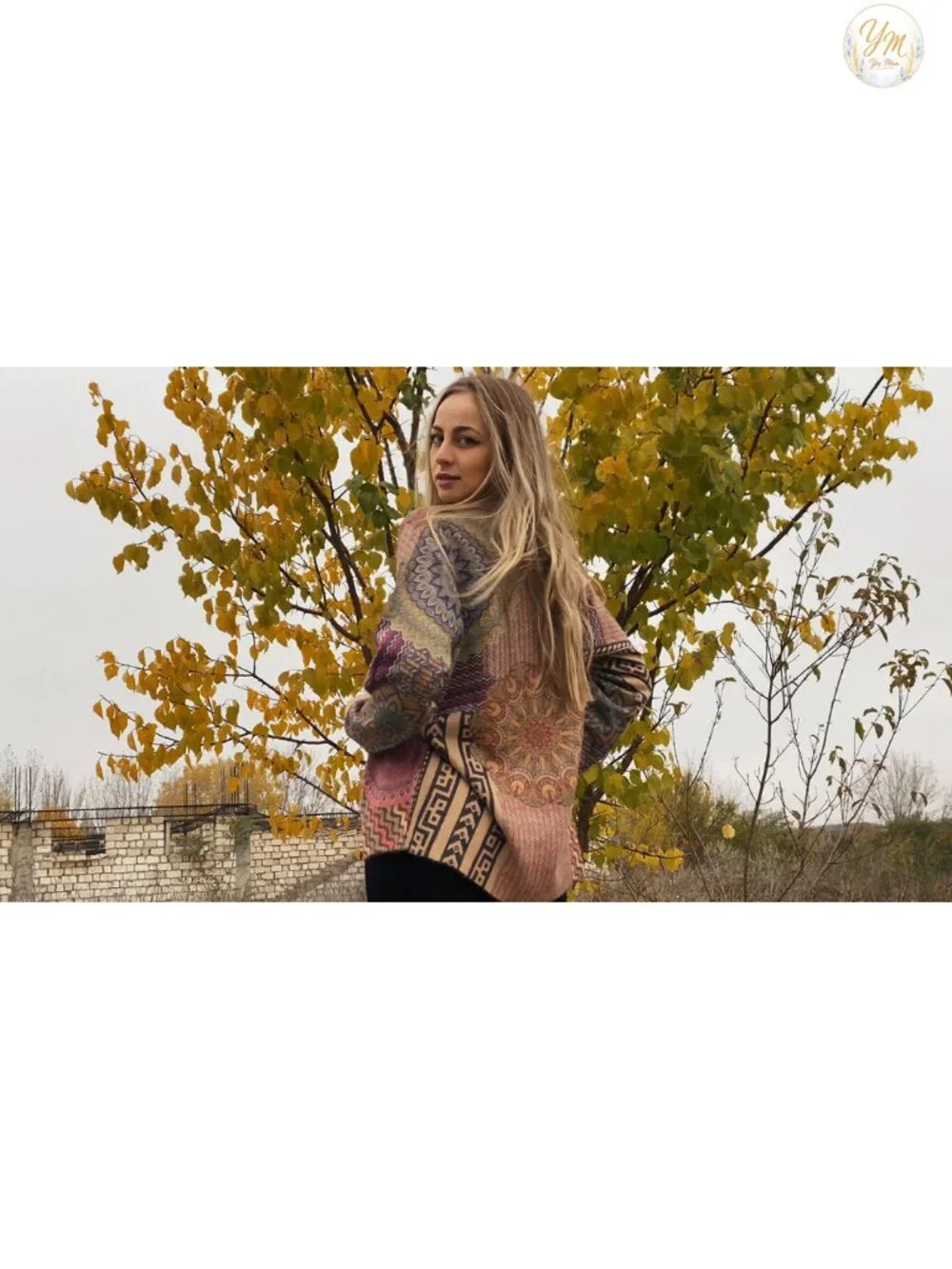 Oversized Graphic Print Cat Pullover Sweater | Cotton Wool Knit | Loose Fit